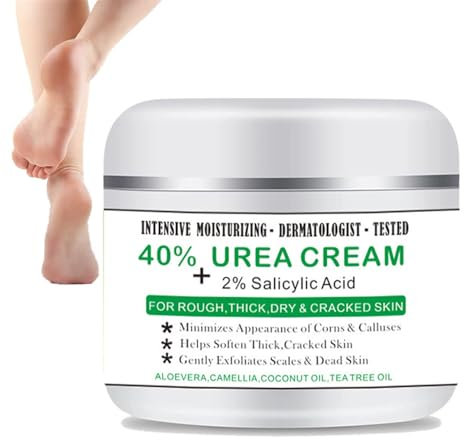 Crema Urea 40%, crema per piedi e mani secche screpolate, crema per piedi e mani, crema per piedi anti-cornei, cura dei piedi per un'idratazione profonda, rimozione dei calli e ammorbidimento – 40%