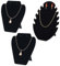 XIAQICA 3 Stück Schmuckständer Schwarz Schmuckbüste Samt Kettenständer für Halsketten Ohrringe Schmuckkette Organizer Kombination Halskettenhalter Schmuck Display für Schaukasten