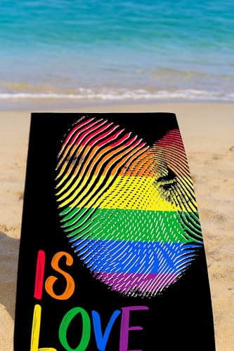 Rest Fusion 100 × 180 cm Microfibre Beach & Travel Towel – Oversized Extra Large Sand‑Free, Quick‑Dry, Lightweight, 100% Recycled – Ideal for Yoga, Pool & Sunbathing (Is Love)