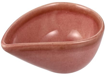 GALPADA Piatto Piccolo in Ceramica Rossa Facile da Pulire a Forma di Goccia per Oli Essenziali e Maschere Facciali per Saloni di Bellezza e Ristoranti