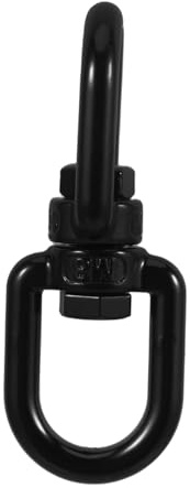 SOIMISS Gancio Girevole in Acciaio Resistente per Altalene da Giardino e Sospensioni Rotazione Regolare Anti-torsione Design Essenziale per Sedia Sospesa Amaca e Yoga Aereo Nero