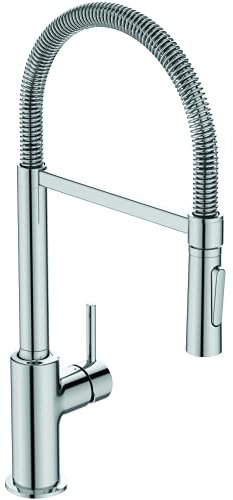 Ideal Standard Kolva Chef Mitigeur pour évier de Cuisine Avec Douchette extractible 2 Jets Bec Professionnel pivotant Economie d’eau BC473AA Chrome