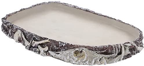 BaoT8YLu Comedero para reptiles, cuenco de agua para tortugas, cuenco de camaleón, cuenco para beber terrario, serpiente gecko, cuenca de agua, cuenco de resina para animales, punto de agua