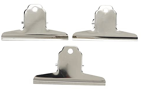 Aladeno 3 pezzi clip Bulldog forte forza di serraggio graffette grandi processo galvanico leganti clip materiale per ufficio materiale scolastico per ufficio scuola personale 3,9