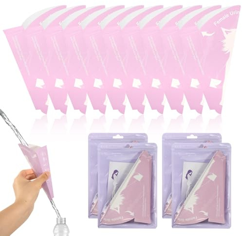 FASBET 40 Stück Urinella für Frauen Einweg, Pinkelhilfe für Frauen Urinal Frauen im Stehen Pinkelhilfe für Wandern Auto Outdoor-Aktivitäten Reisen & Camping Zubehör