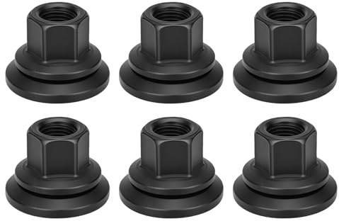 Yctze 6 ST Hjulmuttrar, M14 1,5 Gänga 22 Mm Sexkant 28,5 Mm Längd, med Flänsstruktur för Förbättrad Fixeringskraft, Ersättning för 3500 4000 4500 5500 2012 2022