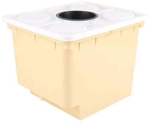 Uonlytech Secchio per Piantare Idroponico in Plastica Coperchio e Cestello, Fioriera per Coltivazione Fuori Suolo di Verdure e Frutta, Vaso per d'inverno e Balconi Resistente e Durevole,