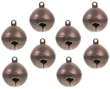 Abaodam Clochettes Vintage en Cuivre Pendentifs de Cloche Anneau Suspendu Lot de 8 Faciles à Attacher pour Collier de Chien pour Animaux de Compagnie