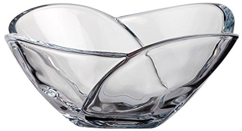 Schale Obstschale Salatschüssel Globus Transparent Kristallglas 22,5 cm