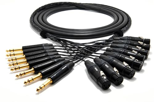 enoaudio Mogami 2932 8 Multicore Analog Kabel | Neutrik Gold XLR female - Neutrik 6,3mm TRS klinke | HiFi, 2,0 m