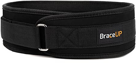 BraceUP Weight Lifting Belt for Men and Women – 4-inch Weightlifting Workout Belt, for Powerlifting, Bodybuilding, Gym Training, and Lifting Back Support (S)