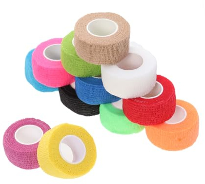 Toyvian Vendaje Autoadhesivo Elástico Protector 12 Rollos 0.98 Pulgadas X 39.37 Pulgadas Cinta Médica Para Primeros Auxilios Uso Diario Deportivo En Dedos Muñecas Brazos Piernas