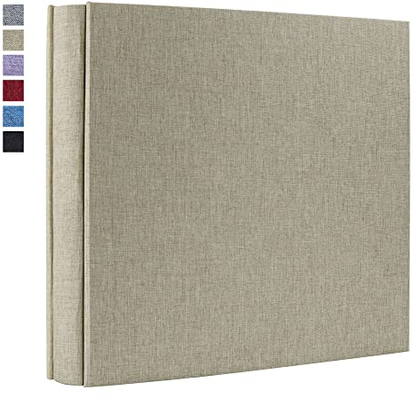 Vienrose Photo Album 6×4 600 Pockets Linen Cover Extra Large Capacity Picture Book Hold Horizontal and Vertical Photos Family Baby Wedding Beige