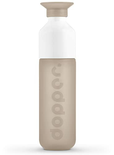 Dopper Original Trinkflasche 450ml Dutch Dune - Wasserflasche auslaufsicher, BPA-frei, leicht - Wiederverwendbare Sportflasche für Fitness, Schule, Arbeit, Fahrrad, Uni