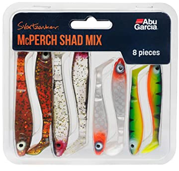 Abu Garcia Svartzonker McPerch Shad Mix, Fishing Hook, Soft Lures, PredatorFishing, Perch, Unisex, Assorted, Varied
