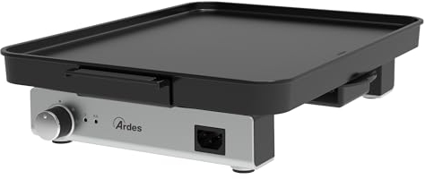 ARDES - ARGRILL02 Piastra Elettrica OPTIMUS Griglia 40x30 cm 1800 W- Piastra Antiaderente Calda in 2 Minuti con Temperatura Regolabile - Piastra con Vassoio Raccolta Grasso