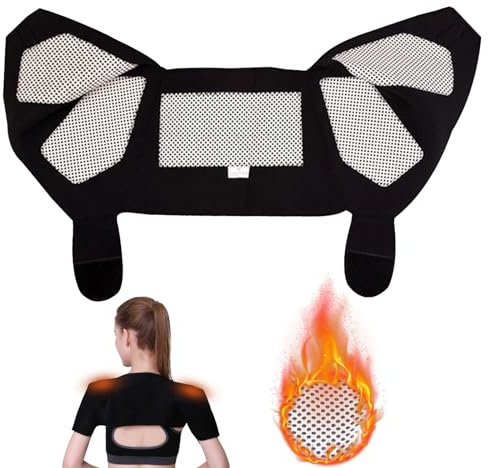 Tormalina Tutore Spalla per Destra e Sinistra,Autoriscaldante Tutore Spalla,Terapia Magnetica Supporti per Spalle,Fascia per Spalle Calda,Tormalina Supporto Spalle,Tutore Spalla Riscaldato per Artrite
