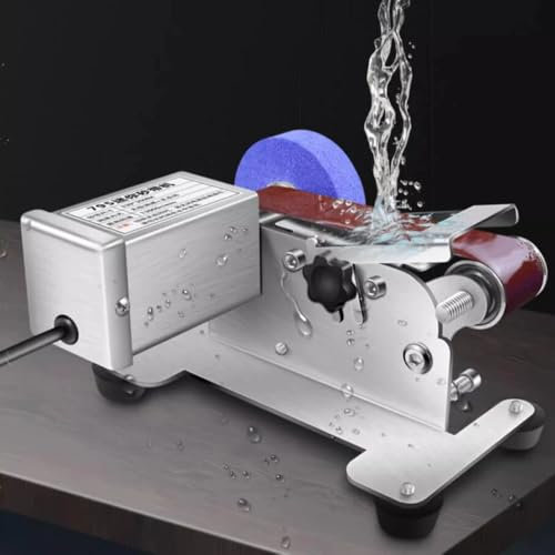 LeTkingok Affilacoltelli Elettrico, Levigatrice a Nastro Impermeabile Automatica per Uso Domestico, Multifunzione, Macchina per Affilare i Coltelli Bagnati, 5000-10000Giri/min