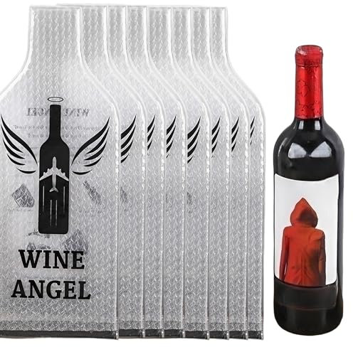 CXAFQ 8 Housses De Protection pour Bouteilles De Vin Portables, Papier Bulle Emballage Colis, Emballage Bouteille Vin,Résistant Aux Chutes Réutilisable, Parfait pour Emballer des Bouteilles Fragiles