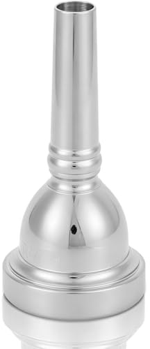 Trombone Mouthpiece, Copper Alto Mouth Piece with Superior Sound Lightweight Trombone Mouth Piece Accessory Replacement for Beginners Professional Players (Silver)