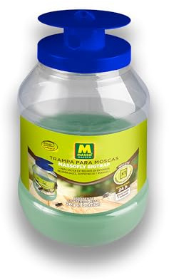 Trampa para Moscas con Atrayente Natural 20g Ecológica MUY EFICAZ | Eficacia hasta 7 Semanas | Ideal para Hogar y Exteriores | 500ml de Agua | Sin Insecticidas | Uso Residencial y Rural | Nexum Market