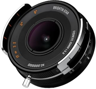 Brightin Star 10mm F5.6 Pro Fisheye Lens for Canon RF Mount, 175° Ultra-Wide Angle Manual Focus Prime APS-C Mirrorless Cameras Lens Fit for EOS RP, R, R5, R7, R6, R3, R10