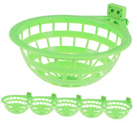 HOLIDYOYO 6 pièces Bol de Nidification Plastique pour Pigeons et Facile à Nettoyer Nid Suspendu Confortable et Sécurisé pour Éclosion Oiseaux et Cailles Accessoire Pratique pour Cages et