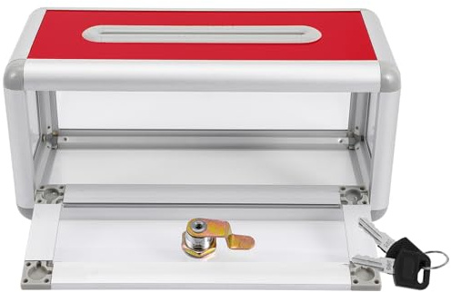 Alipis Boîte à Cartes de Visite avec Serrure Urne de Bureau Pratique en Matériau Résistant Porte-Cartes Multifonction pour Bureau École et Réception Support Sécurisé pour Collecte de