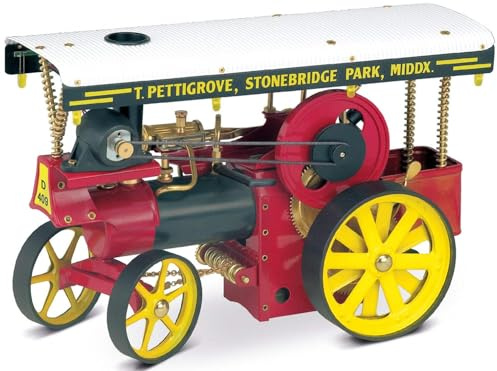 Wilesco Steam Tractor Model Kit - Historical Fairground - Adult - Small - Black - No Batteries Required - Gift Box Included
