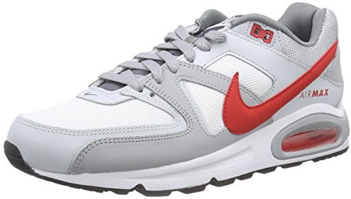 Nike Air Max Command Herren Sneaker, Weiß (White/University Red/Pure Platinum/Cool Grey), 40.5