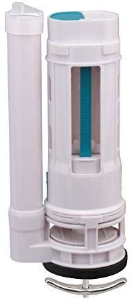 Mxfans White ABS Toilet Cistern Dual Flush Push Button Valve Good Sealing 9.84inch Height