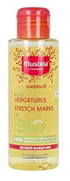 Mustela - Huile Vergetures Grossesse Bio - 100% d'ingrédients d'origine naturelle - Actif Breveté extrait d'Huile de Maracuja - Huile Sèche Corps pour Grossesse - Gamme Maternité et Femme Enceinte