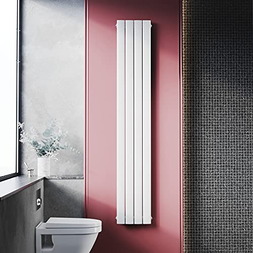 ELEGANT Radiateur design - 1800 x 308 mm - Blanc - Radiateur plat étroit et vertical - Une couche - Radiateur de salle de bain