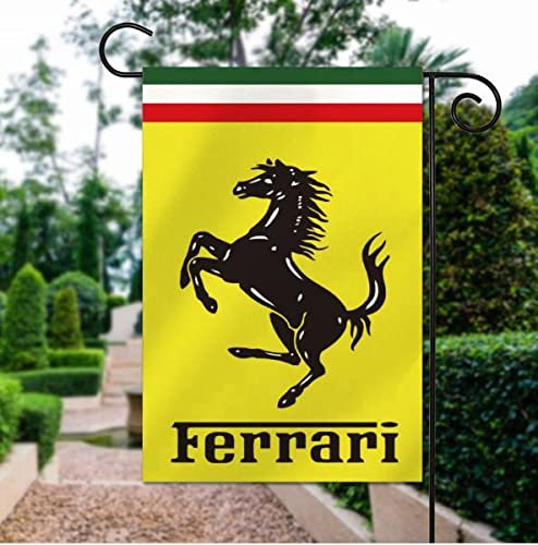 DTKJ KIKIYE - Lot de 3 drapeaux Ferrari en polyester MLS - Bannière de moto - Décoration volante - Drapeau de jardin - Cadeaux festifs
