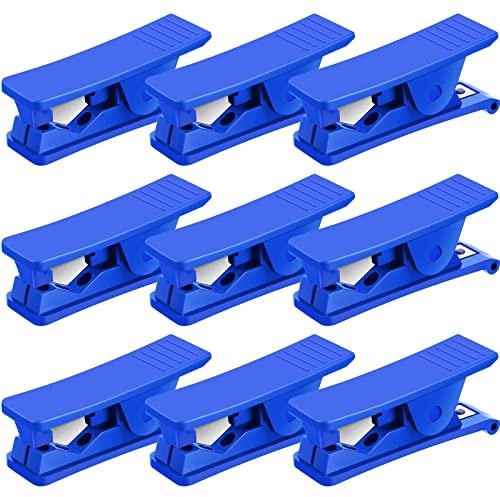 9 Pieces PTFE Plastic Tubing Cutter Hose Tube Cutter Pipe Accurate Tube Cutting Tool for Nylon PVC PU Tubing and Hose Cut up to 3/4 Inch OD (Blue)