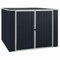 Yumeng Gerätehaus, Geräteschuppen, Gartenhütte, Fahrradgarage, Gartenschuppen, Gartenhã¤User & Aufbewahrung, Anthrazit 195x198x159 cm Verzinkter Stahl