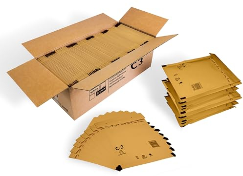 Trifoo 100 Versandtaschen Luftpolsterumschläge haftklebend Luftpolsterversandtaschen Luftpolstertaschen Polsterumschläge C3 (170 x 225 mm) braun Selbstklebeverschluß 100 Stück