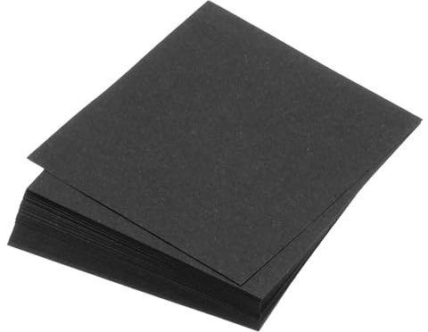 QUARKZMAN 100 Feuilles de Papier Origami Recto-Verso Noir 10 x 10 cm 70g/m² pour Projets d'Artisanat, Débutants, Décoration Cadeaux