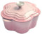 Casserole Dish 20cm Petal Cast Iron Oven Binaural Enamel Pot for Bake Bread and Casserole Dish Braising with Lid for All Heat Source