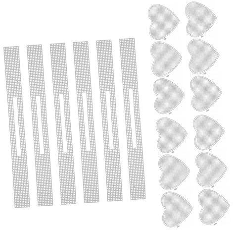 OSALADI 6 Set Borsa Plastica Maglia Cuore e Base Cuscino Bianco Leggero per Borse Fatte Mano Kit Accessori per Borse Uncinetto e Progetti Te
