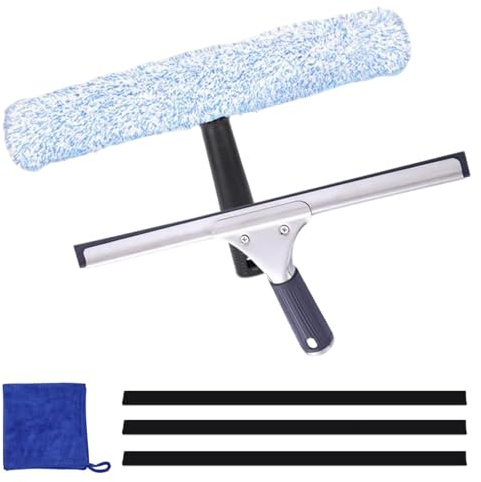 GREATRICH 6 Pezzi Lavavetri Professionale, Tergivetro Professionale, Pulizia Vetri Finestre, Clean Glass Professional Set, Kit di Pulizia per Vetri, per Finestre, Specchi