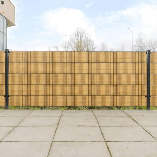 Générique Paravents de Balcon 10 pcs Marron Clair 255x19cm résine tressée,Clôtures & barrières, Panneaux de clôture,156317