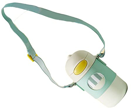 BAFOVY 320 ML Termokopp med Sugrör 316 Rostfritt Stål Inre Bärbar Termisk Mugg Förseglingslock Snor för Barn Värmebevarande Kopp för Hemresor (320ml)