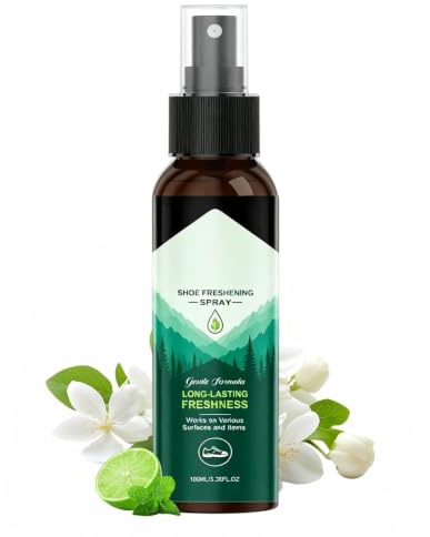 Skospray 100 ml luktborttagning för sportskor, utomhusbruk, och gymträning | Stövelspray Lämplig För Män, Kvinnor, Gym, Sport, Sneakers, Kängor, Material: Canvas, Läder, Tyg