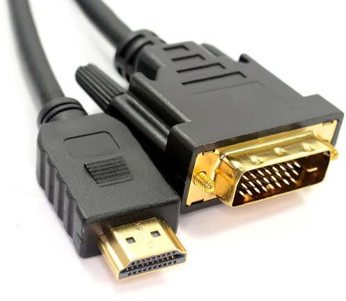 kenable DVI-D 24+1 Mâle Vers HDMI Digital Vidéo câble Cordon Plaqués Or 1 m [1 mètre/1m]