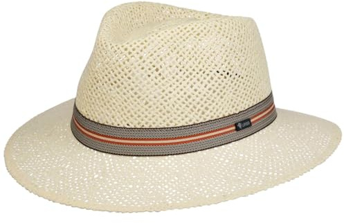 Lipodo Namanto Traveller Straw Hat Made in Italy Unisex Summer Multicolored Band Cream White