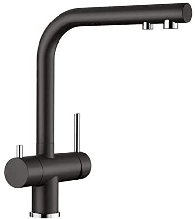 BLANCO Küchenspüle Fontas II - Black Kitchen Sink tap Made od Granite (Silgranit) with a Fixed spout II-526157