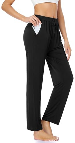 ASIMOON Yoga Pants for Women Stretch Loose Casual Lounge Pants with Pockets
