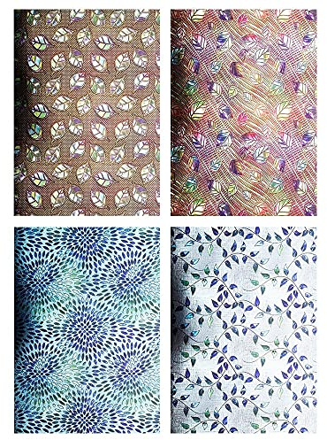 Ideen mit Herz designpapper metallic | 20 ark spegelkartong | tryckt | DIN A4, 200 g/m² | pysselpapper, glanspapper, silverpapper för pyssel | 4 mönster à 5 ark (ark ornamenttik)