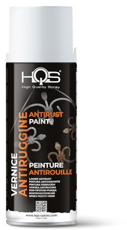 HQS Bombe aérosol de peinture Opaque Antirouille, Blanc